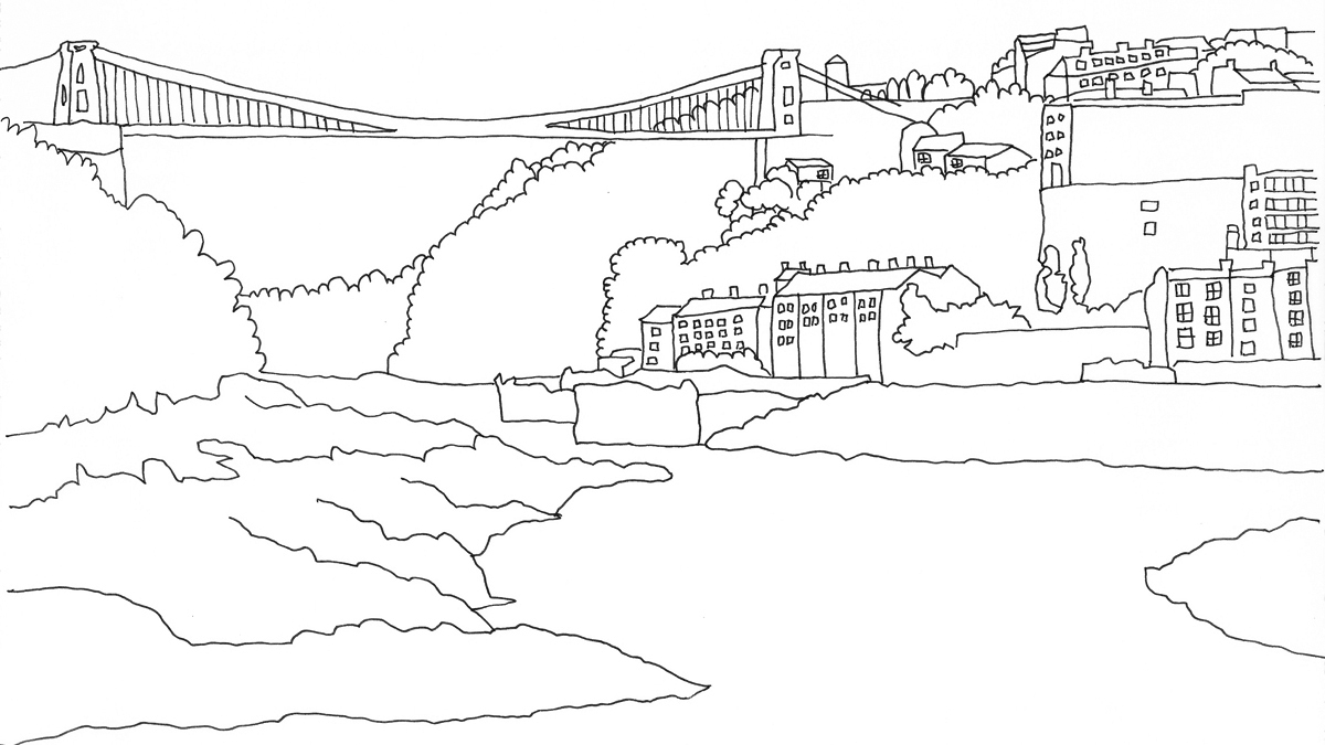 Napkin sketch of Clifton suspension bridge  Bristol UK  Flickr